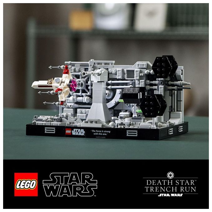 Lego star wars diorama volo trincea morte nera 75329 set costruzione 665 pezzi adulti