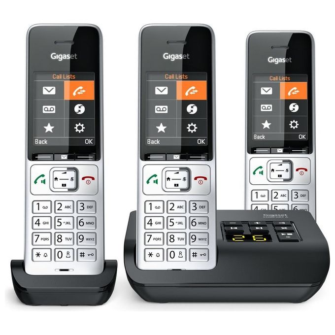 Gigaset Comfort 500A Trio Tris Cordless Dect-Gap Display 2,2'' a colori Vivavoce Segreteria