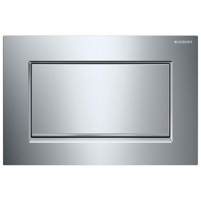 Geberit Sigma30 Placca 1 Tasto Cromo-Acciaio Spazzato-Cromo