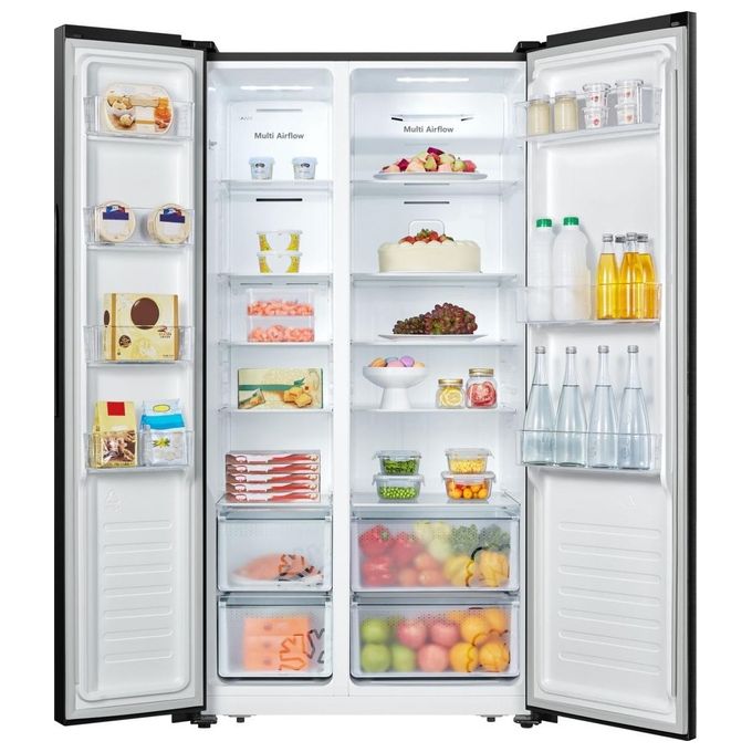 Hisense RQ760N4IFE Frigorifero Quattro Porte 577 L 179 cm Classe E 39 dB Total No Frost WiFi Dispenser Acqua e Ghiaccio colore Nero