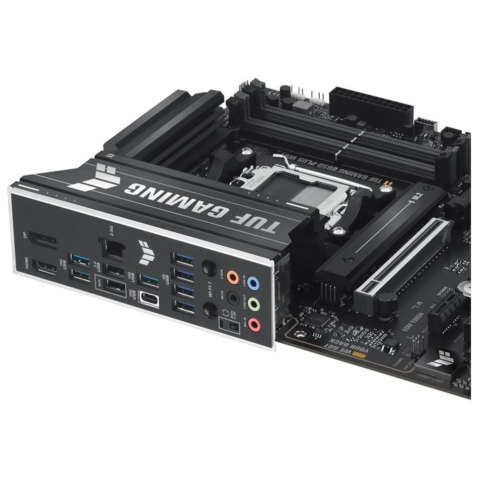 ASUS TUF Gaming B850-Plus WiFi Scheda Madre AMD ATX 1421 Fasi Alimentazione Slot DDR5 PCIe 5.0 Ready 3 slot M.2 WiFi 7 Ethernet Realtek 25 GB USB-C da 20 Gbps BIOS Flashback e Aura Sync