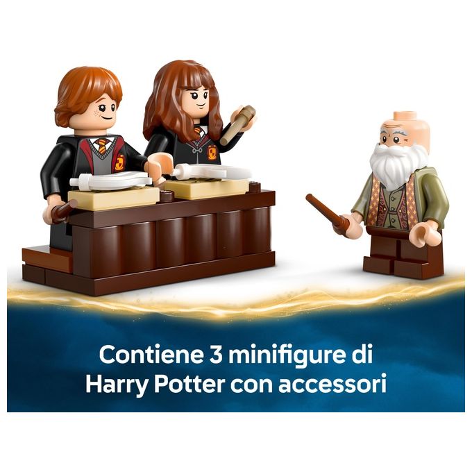 LEGO Harry Potter Castello di Hogwarts: Lezione di Incantesimi con 3 Minifigure da Collezione tra cui Hermione Granger e Ron Weasley con Funzione di levitazione Giochi per Bambini e Bambini da 8 Anni