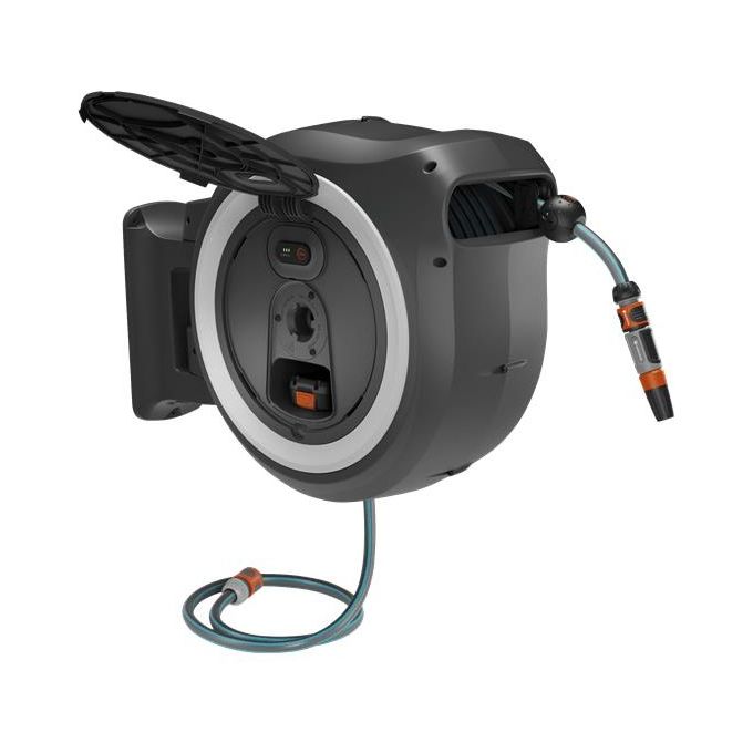 Gardena Set Avvolgitubo a Parete PowerRoll XXL Ricaricabile 18V Set 40mt