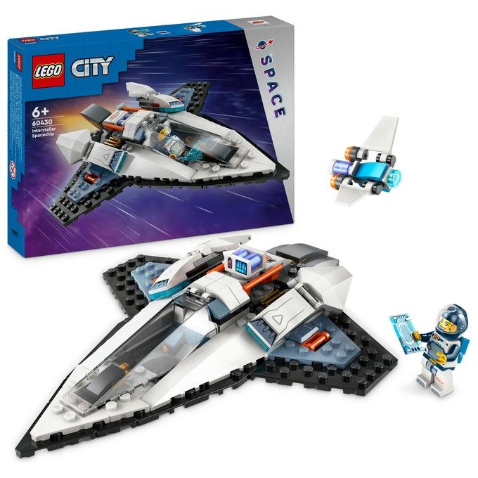 LEGO City 60430 Astronave Interstellare 60430-LEGO Giocattolo Gioco Spaziale per Bambini 6+ Anni con Navicella Minifigure e Drone Robot