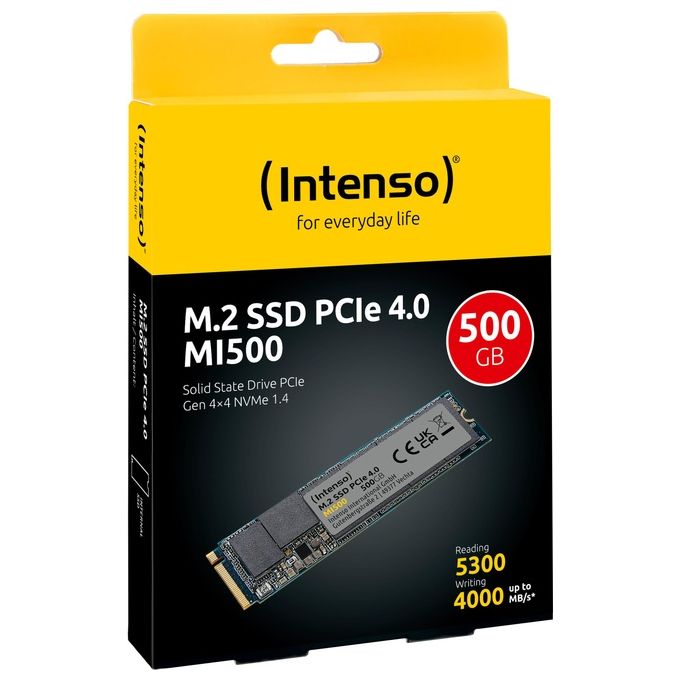 Intenso 3836450 500Gb Ssd Interno NVMe-PCIe M.2 PCIe NVMe 4.0 x4