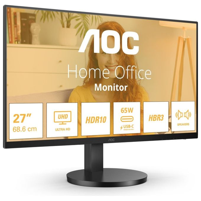 AOC B3 U27B3CF Monitor PC 27'' 3840x2160 Pixel 4K Ultra HD LCD Nero