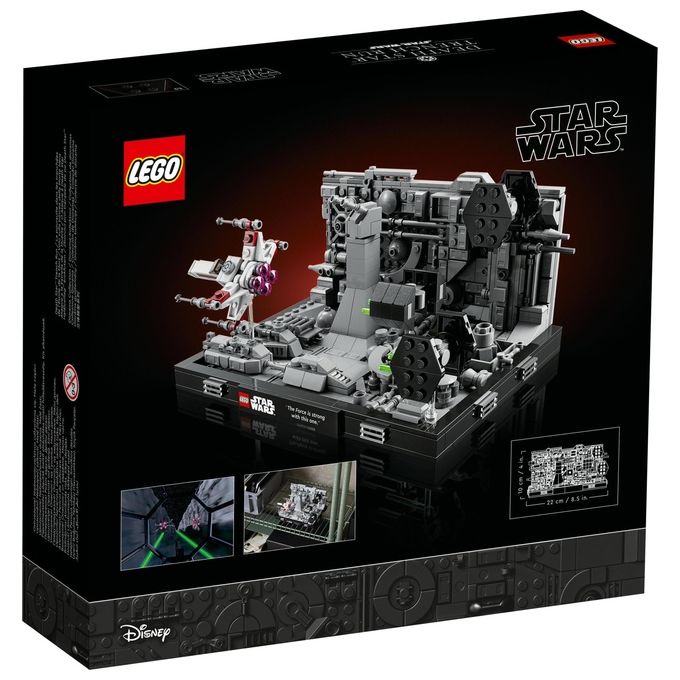 Lego star wars diorama volo trincea morte nera 75329 set costruzione 665 pezzi adulti