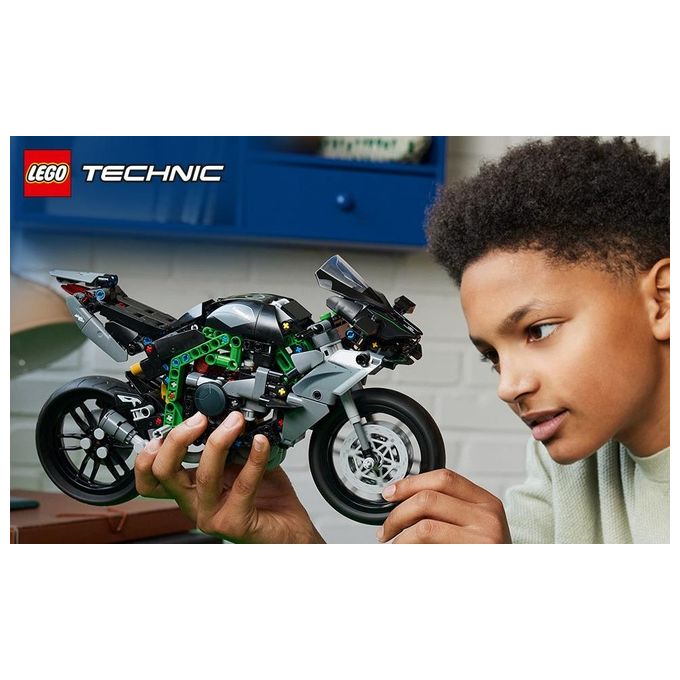 LEGO Technic 42170 Motocicletta Kawasaki Ninja H2R, Giochi per Bambini 10+, Modellino di Moto Giocattolo in Scala da Costruire