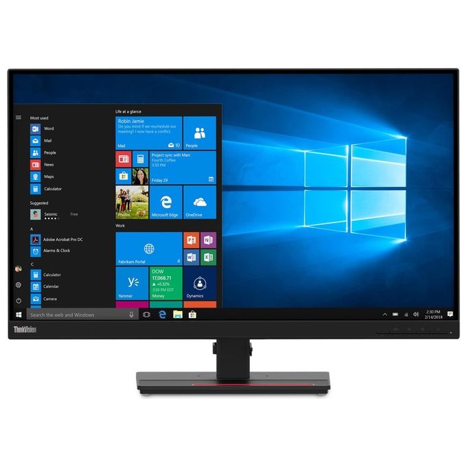 Lenovo Monitor Flat 27'' ThinkVision T27q-20 T27q20 2560 x 1440 Pixel WQHD Tempo di risposta 4 ms
