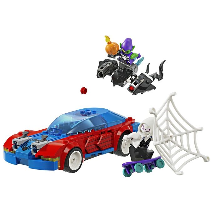LEGO Marvel 76279 Auto da Corsa di Spider-Man e Venom Goblin, Gioco per Bambini di 7+ Anni, Veicoli Giocattolo dei Supereroi