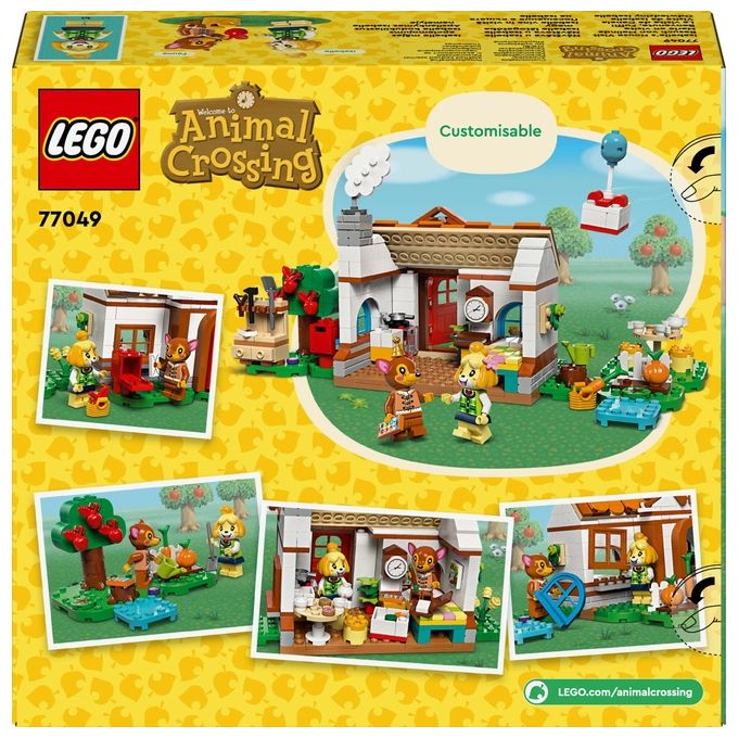 LEGO 77049 Animal Crossing – Isabelle’s House Visit, Set da Costruzione 389 Pezzi con 2 Minifigure, Eta' 6+