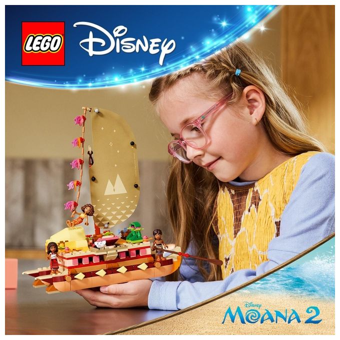 Lego Set 43270 La Canoa di Vaiana Disney Moana Avventura Creativa Gioco di Costruzione per Bambini e Collezionisti