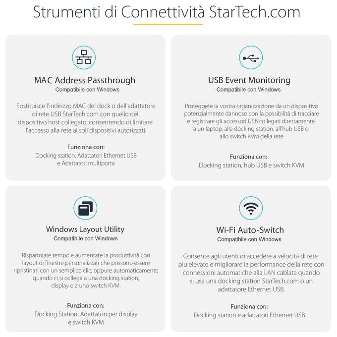 Startech.com Adattatore Multiporta Usb-C Hdmi 4k 60hz Hub Usb-A 5gbps a 3 Porte