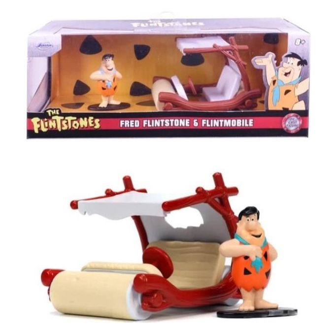 Jada The Flintsones Fred Flintstone con Family Car Scala 1:32