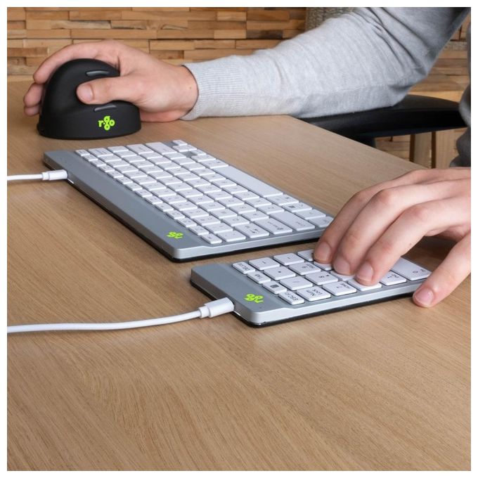 R-Go Tools RGOCONMWDWH Tastierino Numerico Computer Portatile USB Bianco