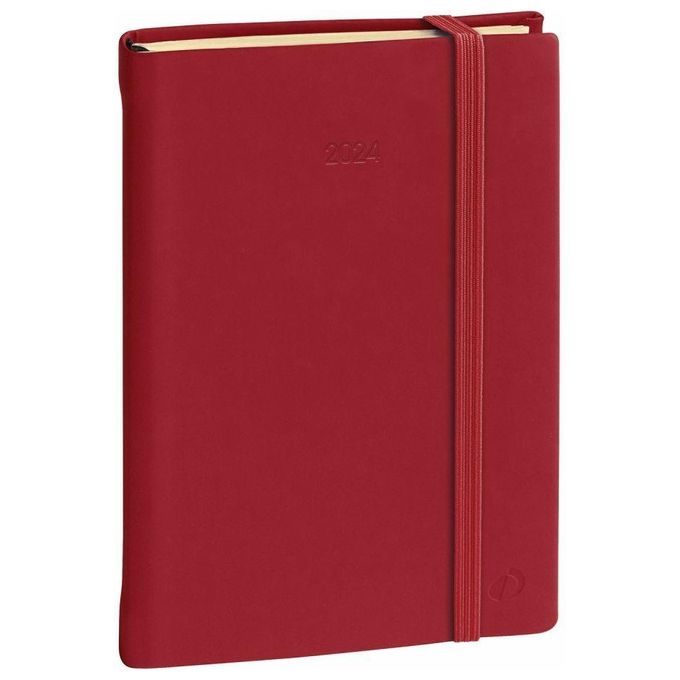Quo Vadis 375014Q Daily 21 Prestige Agenda Giornaliera 2027 13x21 cm 12 Mesi Carta Avorio Elastico colore Bordeaux