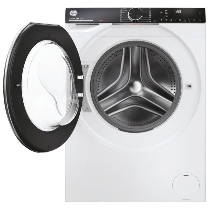 Hoover H-WASH 700 H7W 610MBC-S - Lavatrice a carica frontale 10 kg, 1600 rpm, Classe A, Motore Inverter, Programma Auto Care, (85x60x57 cm), Bianco