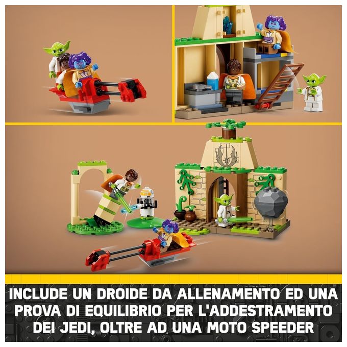 LEGO Star Wars 75358 – Tempio Jedi su Tenoo, Set da Costruzione 124 Pezzi con Maestro Yoda, Lys Solay, Kai Brightstar, Droide T-10 e Speeder Bike, Eta' 4+