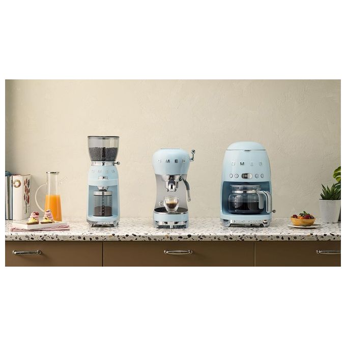 Smeg DCF02PBEU Macchina da Caffe' con Filtro Programmabile 10 Tazze 1050W Azzurro