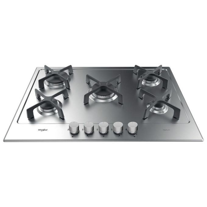 Whirlpool GMA 7514-IXL Piano Cottura a Gas 5 Zone iXelium Griglie in Ghisa 73 cm Acciaio Inox