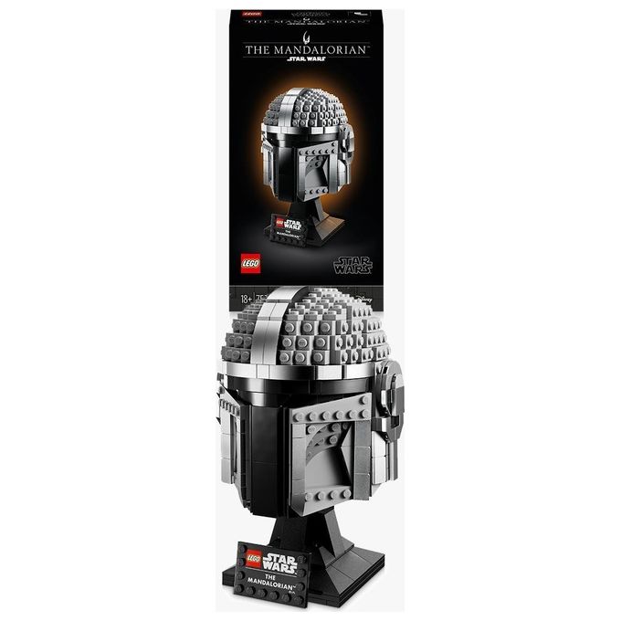 LEGO Star Wars 75328 Casco del Mandaloriano, Elmo da Collezione, Regalo per Adulti da Esposizione di Guerre Stellari