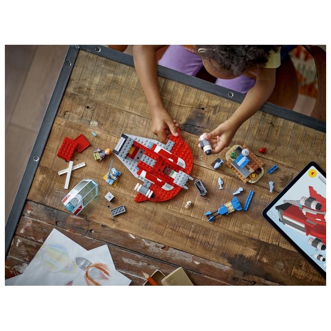 LEGO Star Wars 75384 The Crimson Firehawk, Starter Set con Astronave Giocattolo, Speeder Bike e 3 Personaggi, Regalo Bambini 4+