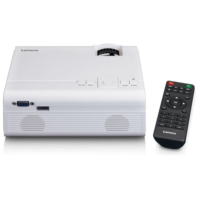 Lenco LPJ-280WH Videoproiettore a Raggio Standard LCD Bianco