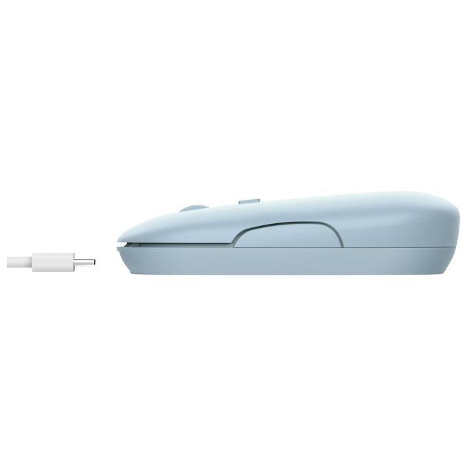 Trust Puck Mouse Wireless Ricaricabile Bluetooth Blu