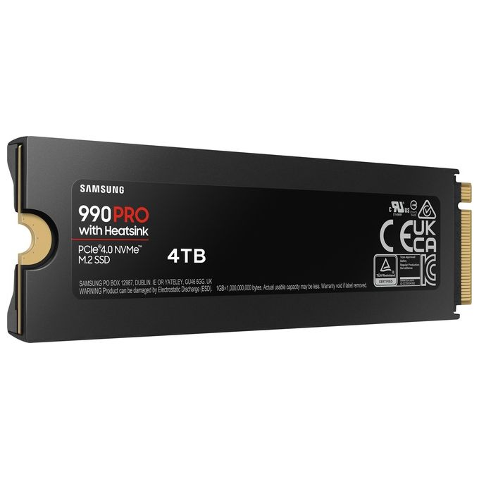 Samsung 990 PRO NVMe 4Tb con Dissipatore di Calore SSD Interno