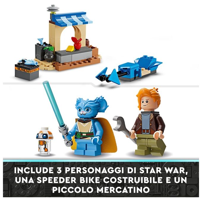 LEGO Star Wars 75384 The Crimson Firehawk, Starter Set con Astronave Giocattolo, Speeder Bike e 3 Personaggi, Regalo Bambini 4+