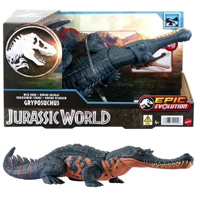 Mattel Jurassic World Ruggito Selvaggio Dinosauro Assortito 1 Pezzo