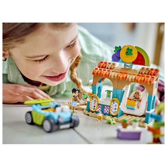 LEGO Friends Bancarella dei Frullati sulla Spiaggia Giochi Educativi per Bambine e Bambini da 6 Anni con 2 Mini Bamboline una Tartaruga un Buggy da Costruire e Cibo Giocattolo Idea Regalo 42625