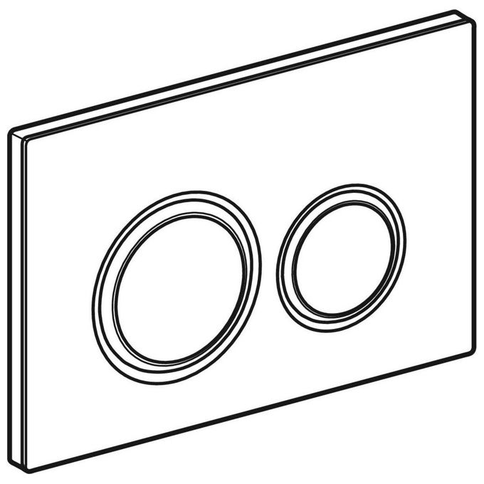 Geberit Sigma21 Placca 2 Tasti Vetro Bianco
