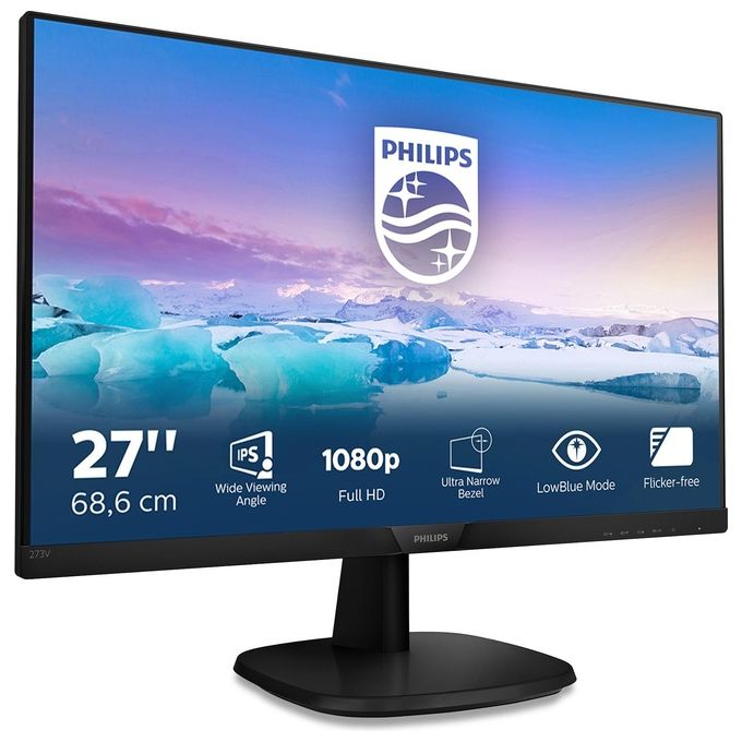 Philips Monitor 27'' LED IPS 273V7QDSB - 00 1920x1080 Full HD Tempo di Risposta 4 ms