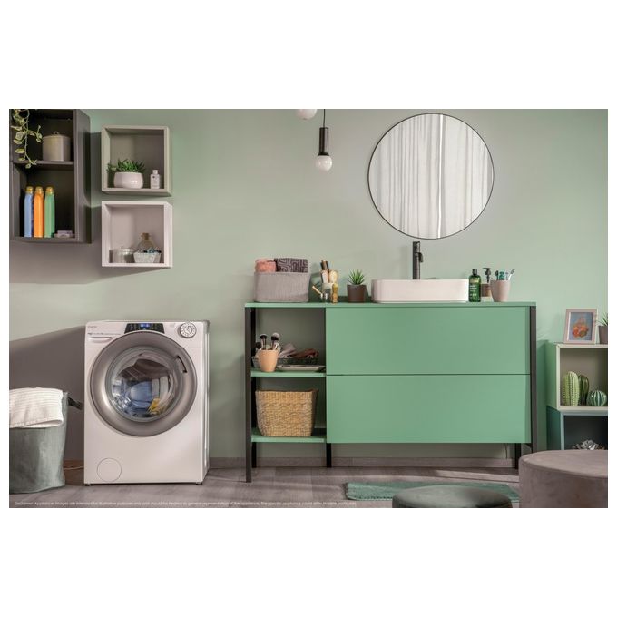 Candy RP496BWMR91S RapidÓ Pro Lavatrice Carica Frontale 9 Kg 1400 rpm Classe A Inverter Vapore Wi-Fi (85x60x54 cm) colore Bianco
