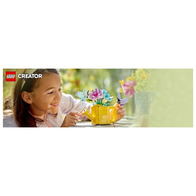 LEGO Creator 31149 3in1 Innaffiatoio con Fiori Finti Trasformabile in Stivale o in 2 Uccelli con Trespolo, Giochi per Bambini 8+