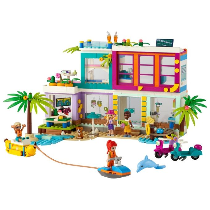 LEGO 41709 LEGO Friends Set da costruzione 686 pezzi 4 minifigure casa modulare con piscina e molo colore Multicolore
