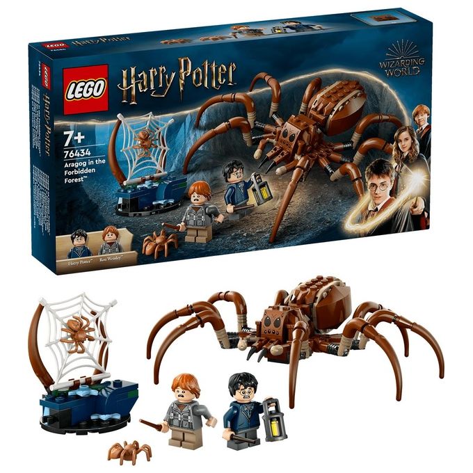 LEGO Harry Potter Aragog nella Foresta Proibita Grande Ragno Giocattolo da Costruire con Parti Snodabili Giochi di Magia per Bambini e Bambine da 7 Anni in su con 2 Minifigure e Accessori 76434