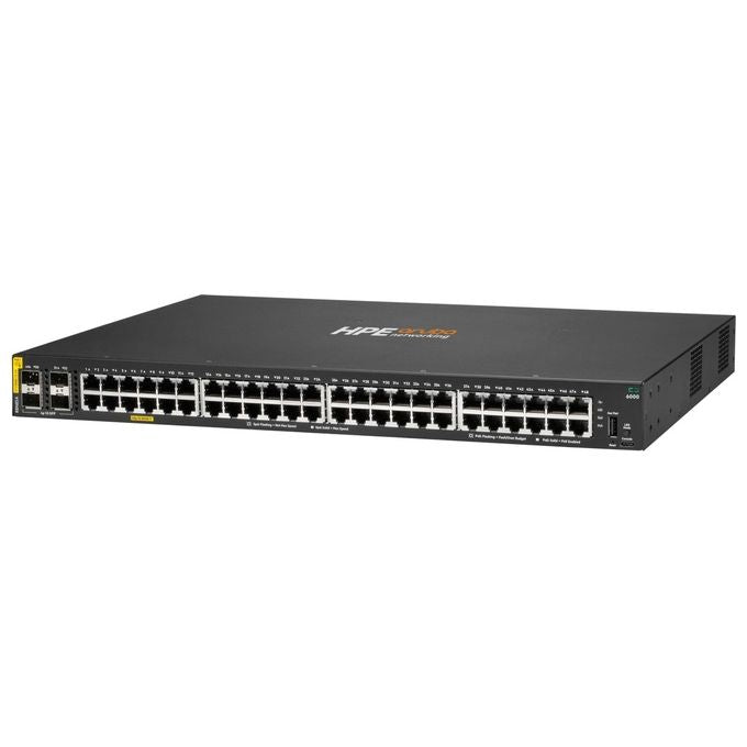 HP Enterprise Aruba 6000 48G Class4 PoE 4SFP 370W Gestito L3 Gigabit Ethernet 10-100-1000 Supporto Power over Ethernet 1U