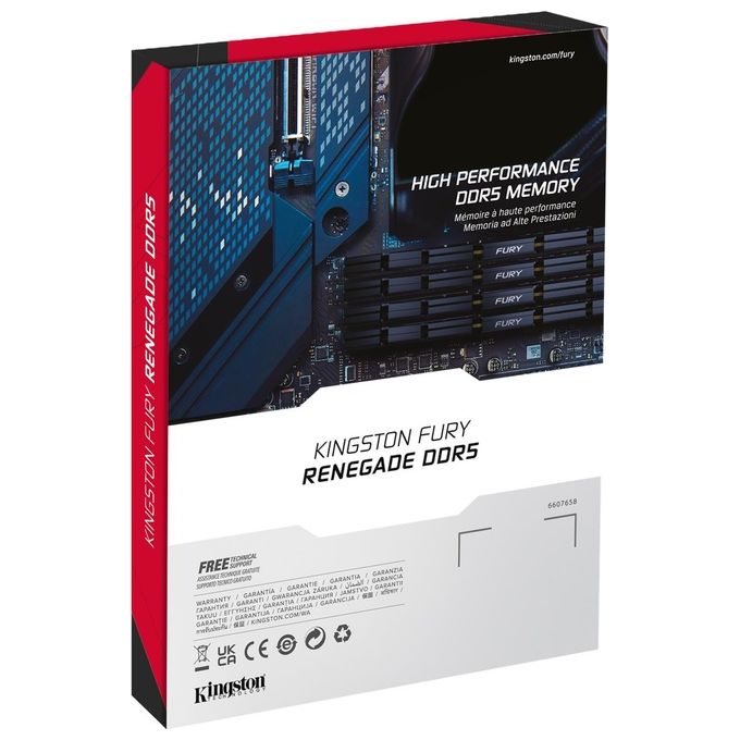 Kingston Technology FURY Memoria Ram 48Gb 6400MT-s DDR5 CL32 DIMM Renegade Silver XMP