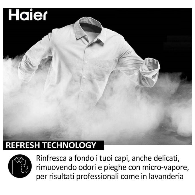 Haier HW80-BP14929A-S Lavatrice Frontale 8 Kg 1400 rpm Classe A Motore Inverter 15 Programmi (85x60x55 cm) colore Bianco