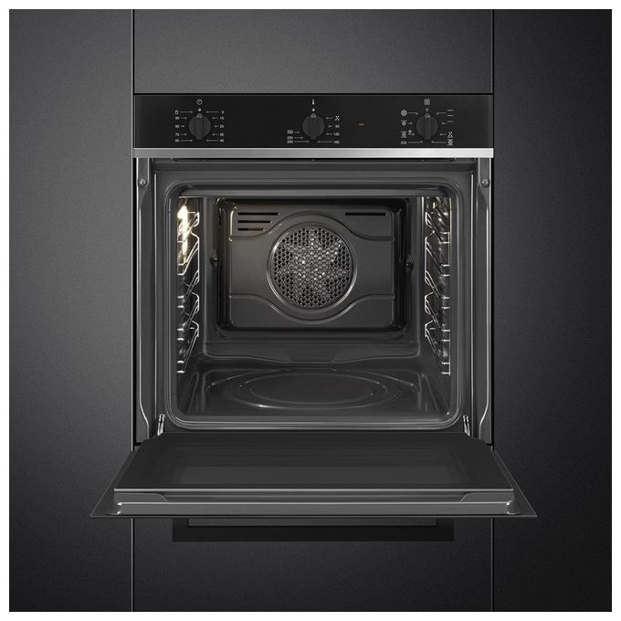 Smeg SF64M3TB Forno da Incasso Multifunzione Elettrico Termoventilato 70 litri Nero Sistema di pulizia Vapor Clean Classe A