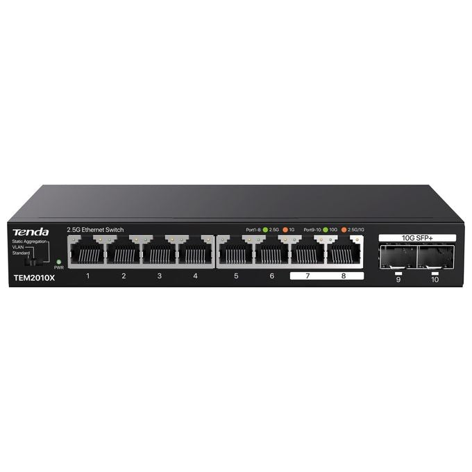 Tenda TEM2010X Switch Ethernet 2.5 Gigabit 8 Porte con 2 Porte SFP 10 G VLAN