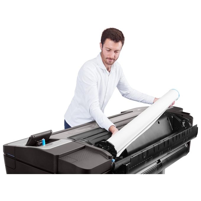 HP 1VD88A#B19 DesignJet Stampante T1700dr PostScript 44 pollici 6 cartucce 2400 x 1200 DPI 4096 MB RAM 500 GB HDD colore Nero