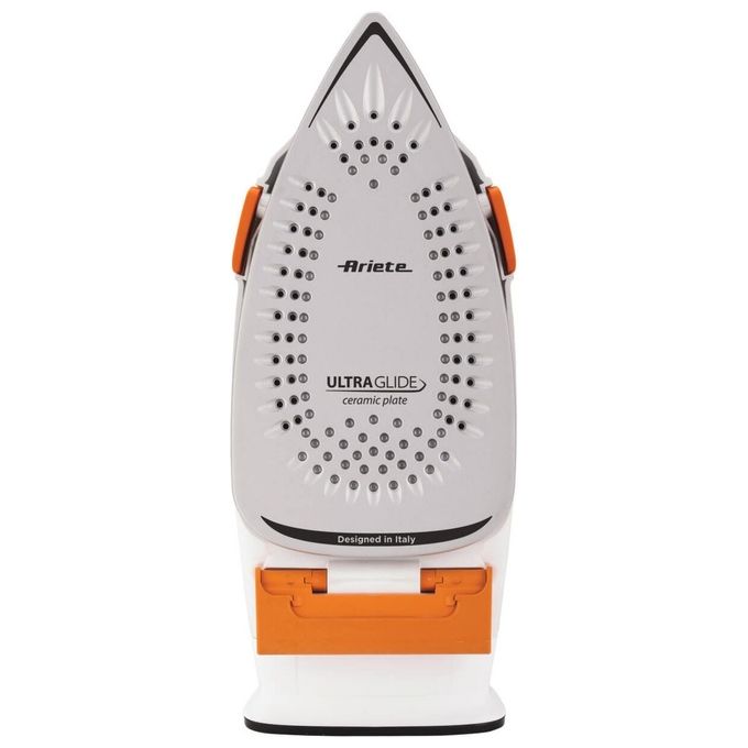 Ariete 6190 Step Up Ferro da stiro a vapore Smart Temp 2400W Piastra Ceramica 57 fori Vapore 30g-min colore Grigio Nero