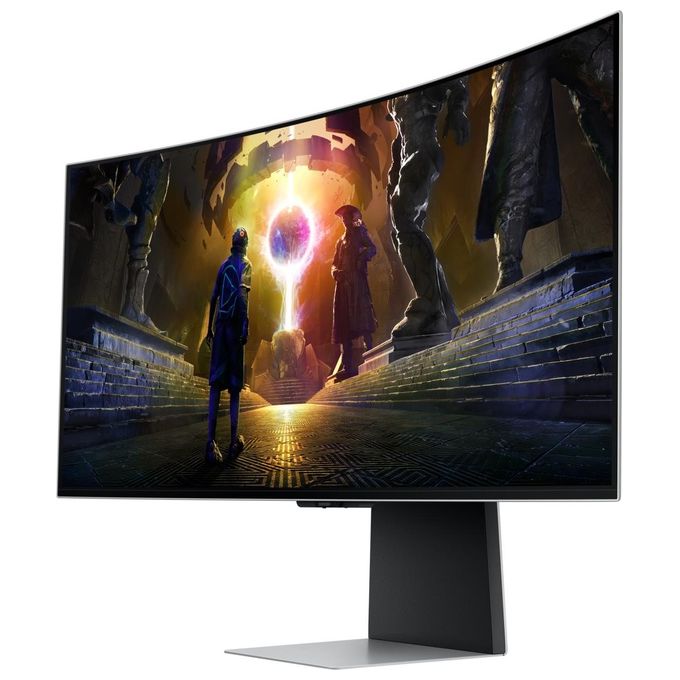 [ComeNuovo] Samsung Monitor Gaming Odyssey OLED G8 (S34DG850) Curvo (1800R) 34'' 3440x1440 (WQHD) 21:9 HDR10 OLED 175Hz 003ms (GtG) Freesync Premium Pro HDMI USB DP WiFi Casse HAS