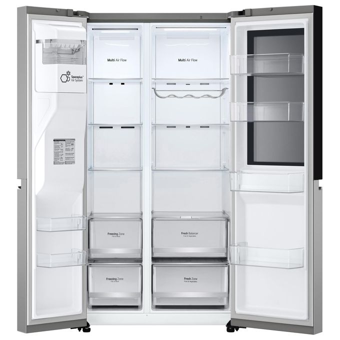 LG InstaView GSGV80PYLD.APYQEUR Frigorifero Side by Side 635 Litri Classe D No Frost Dispenser con allaccio Argento