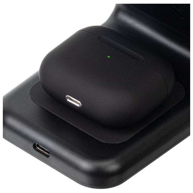 Rivacase VA4917 Caricabatterie Wireless Qi 15W con Batteria Esterna con Funzione di Ricarica Rapida Qc-Pd 5000 Mah