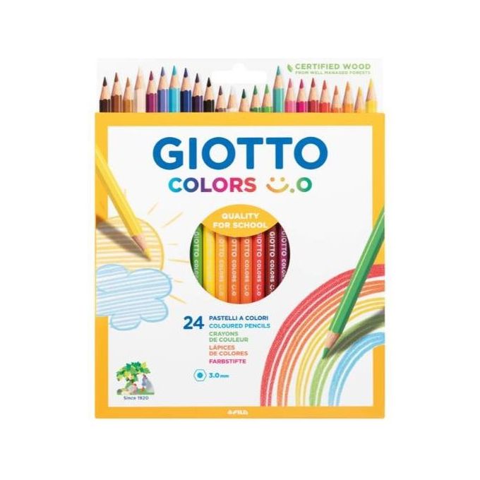 Giotto Confezione 24 Pastelli Colors Smile Assortiti