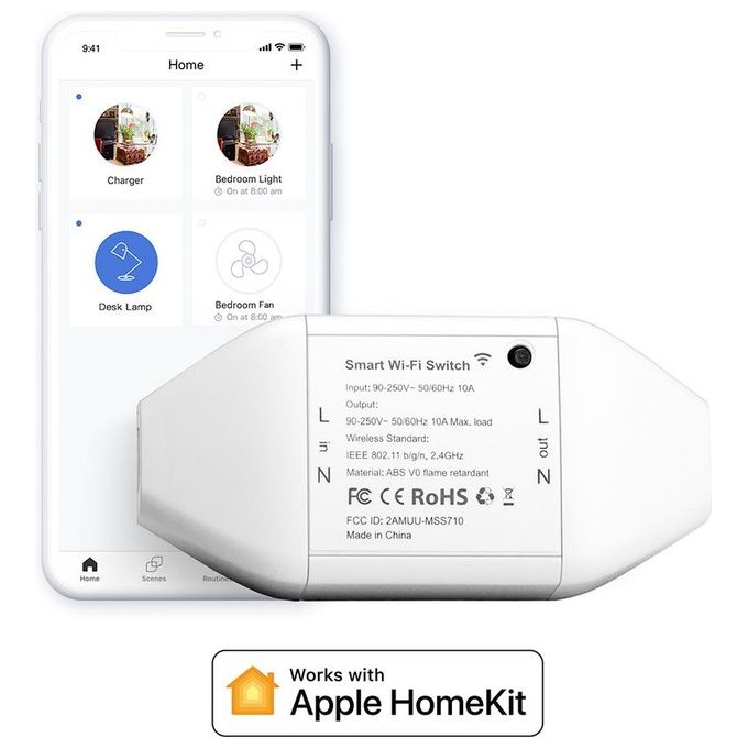 Meross Interruttore Intelligente Smart Switch Wi-Fi Telecomando Wireless Universale